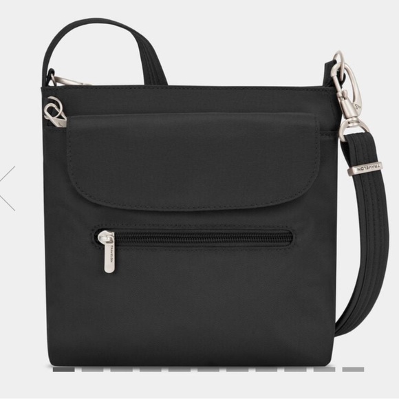 TRAVELON CROSSBODY Travel Black Anti-Theft Classic Mini Shoulder Bag NWT - Picture 1 of 17